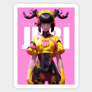 SOUL DESTROYER - JURI HAN - STREET FIGHTER | Femme Fatale Video Gamer Girl Popculture T-Shirt design | PROUD OTAKU Sticker